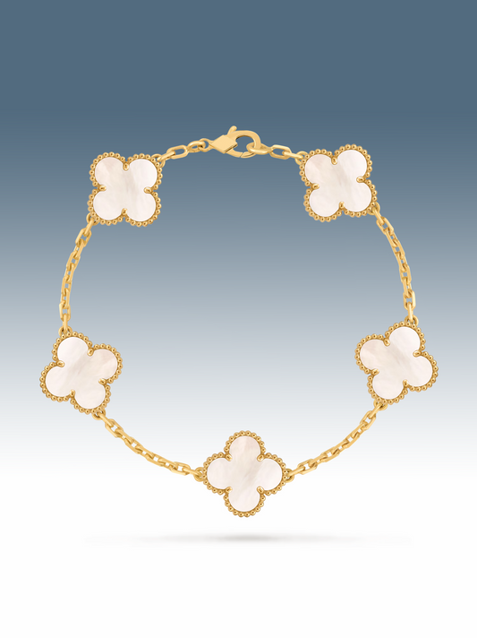 Bracciale Quadrifoglio bianco madreperla