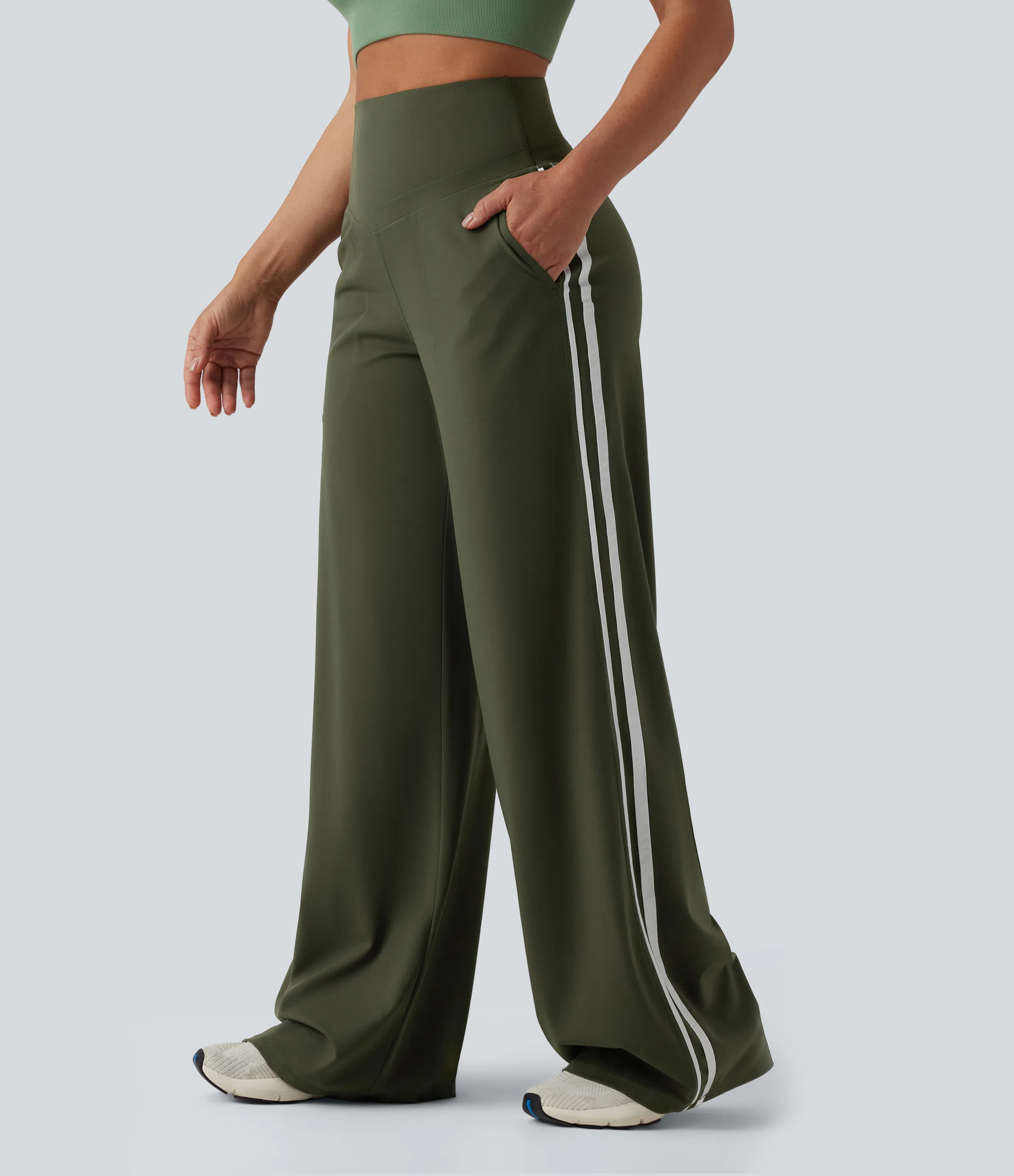 PANTALONE MILANO DA YOGA AMPIO A VITA ALTA
