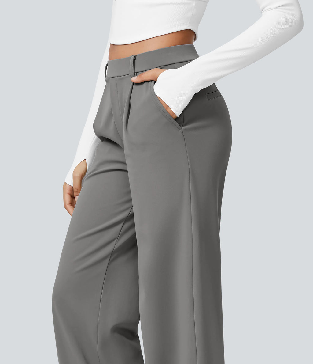 PANTALONE CAPRI A VITA ALTA CON GAMBA DRITTA
