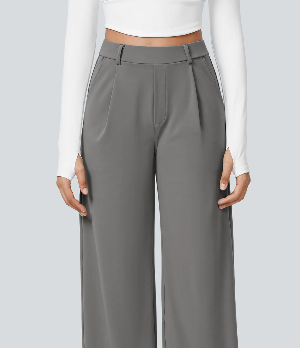 PANTALONE CAPRI A VITA ALTA CON GAMBA DRITTA