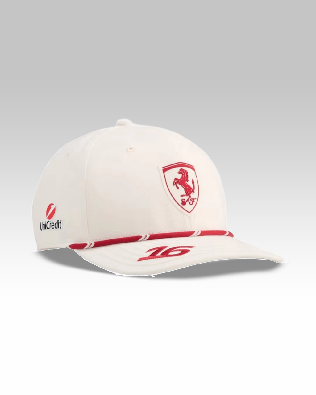 CAPPELLO BIANCO CON LOGO ROSSO REGOLABILE