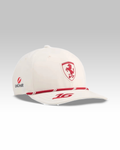 CAPPELLO BIANCO CON LOGO ROSSO REGOLABILE