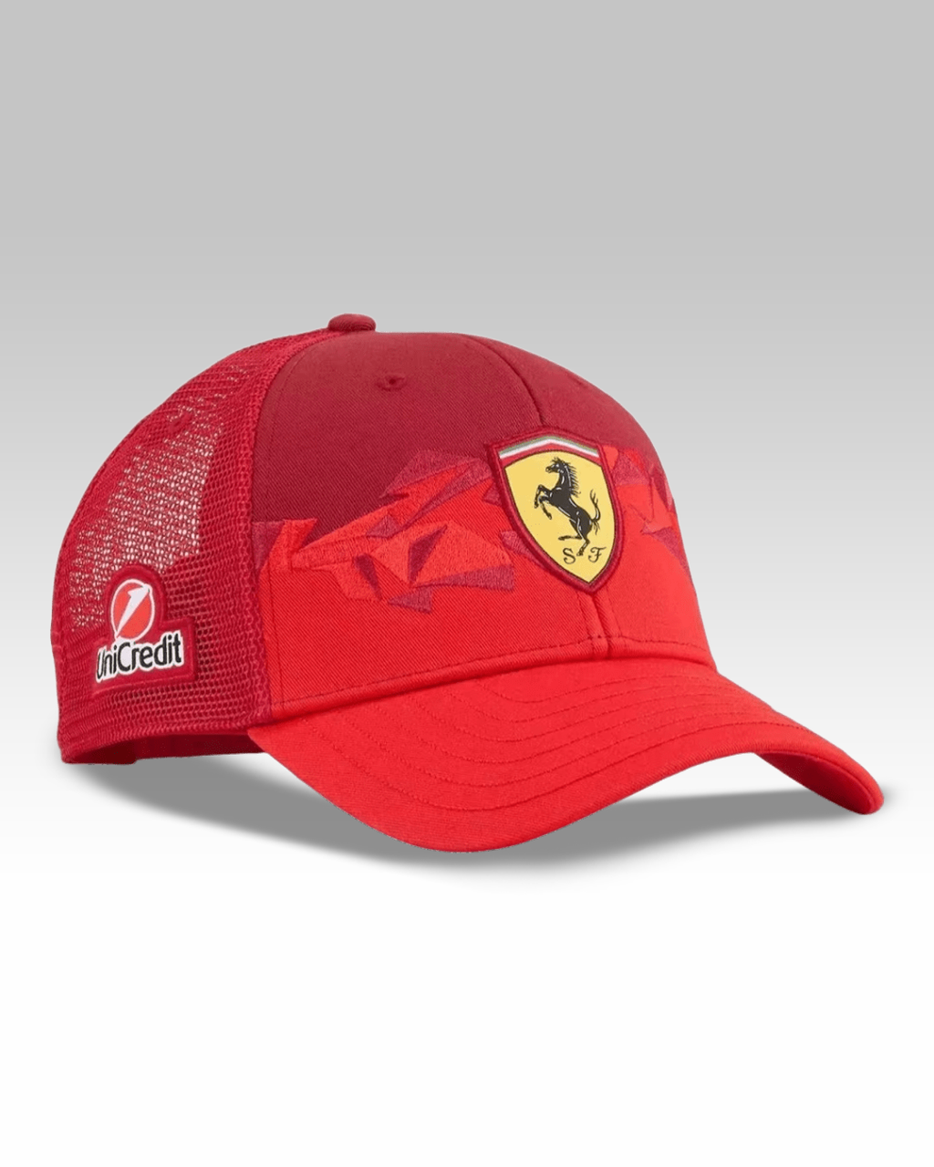 CAPPELLO ROSSO CON MOTIVI TRIANGOLARI REGOLABILE