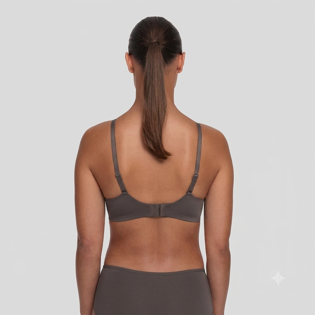 NAHTLOSER PUSH-UP-BH - DUNKELTAUPE