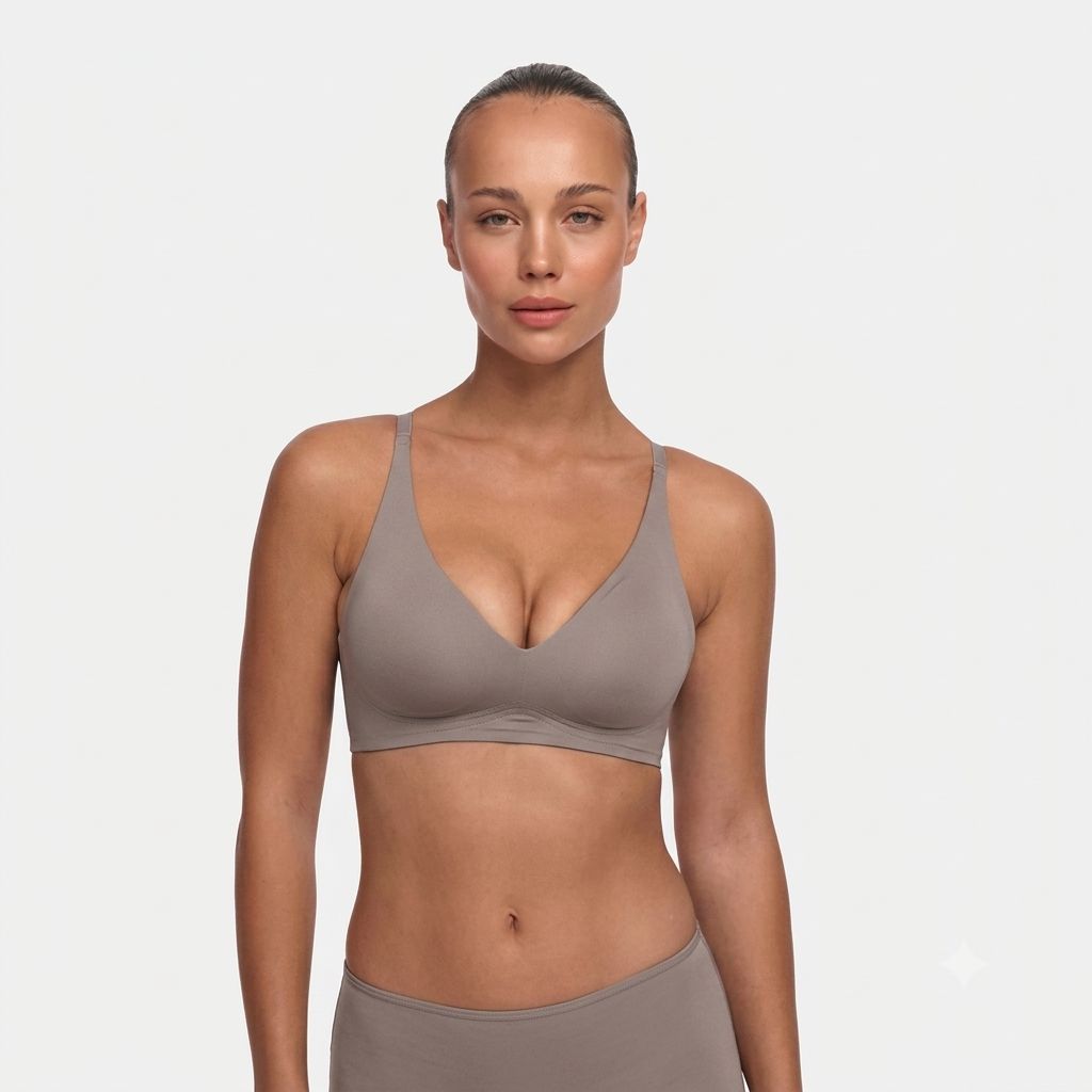 NAHTLOSER PUSH-UP-BH - TAUBENGRAU