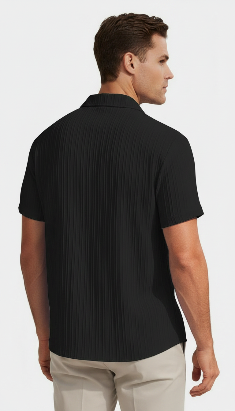 CAMICIA BARI IN LINO NERA