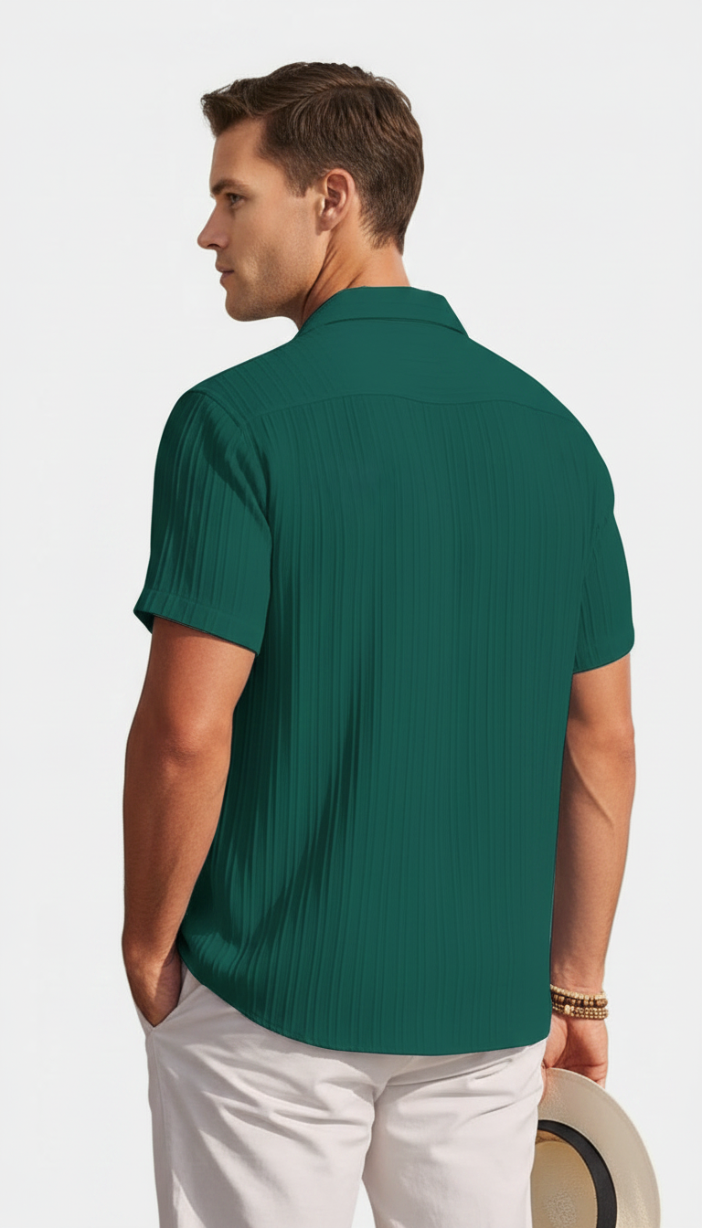 CAMICIA BARI IN LINO VERDE
