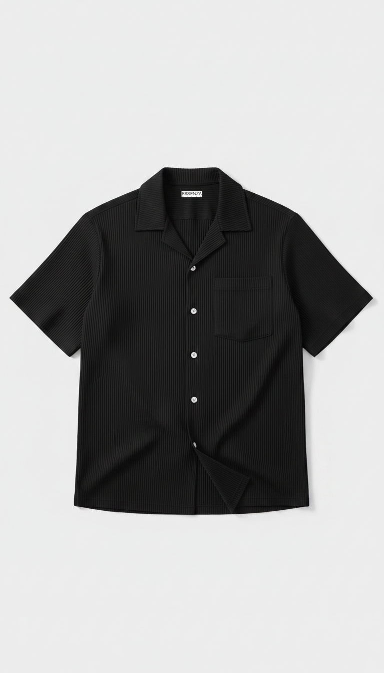 CAMICIA BARI IN LINO NERA