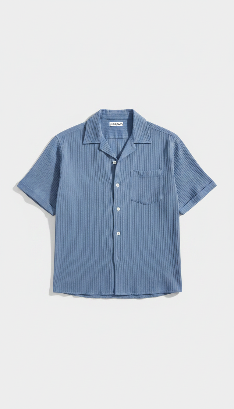 CAMICIA BARI IN LINO AZZURRA