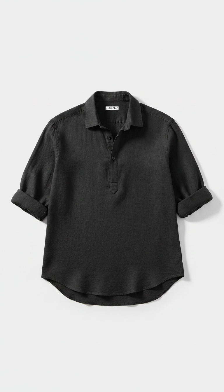 MAGLIA SALENTO IN LINO NERA