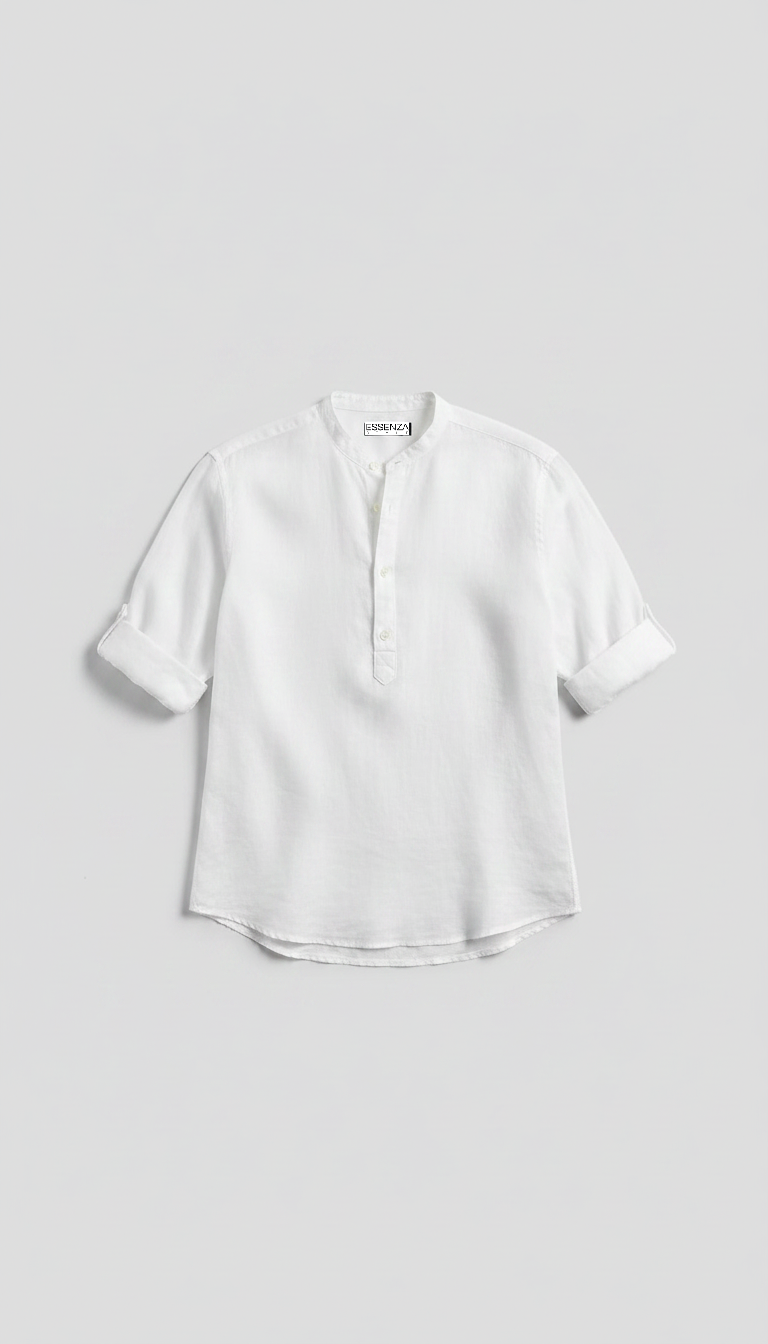MAGLIA TOSCANA IN LINO BIANCA