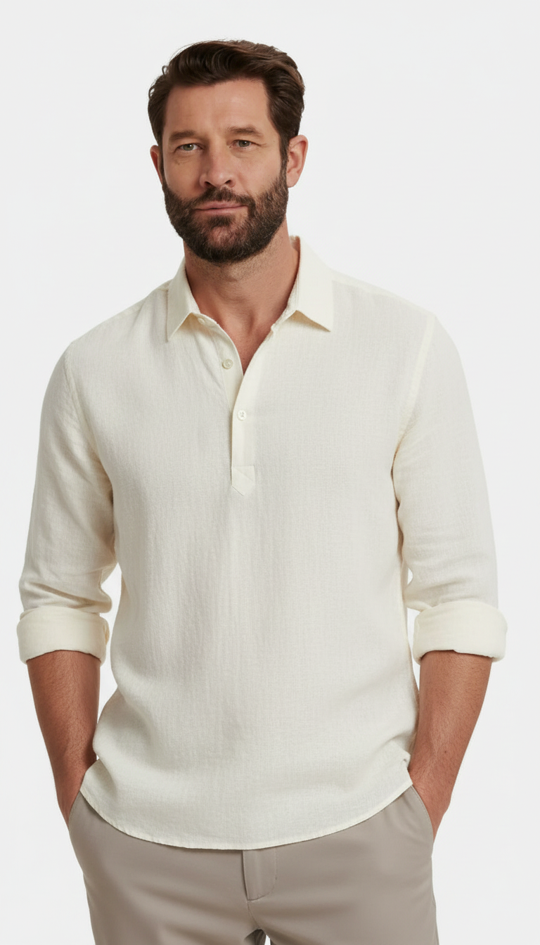 MAGLIA SALENTO IN LINO PANNA