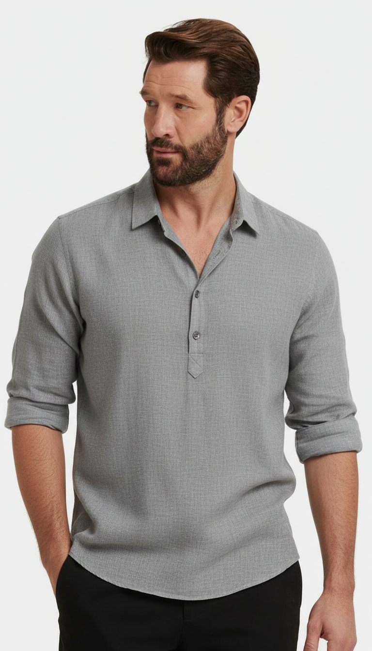 MAGLIA SALENTO IN LINO GRIGIA