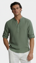 MAGLIA TOSCANA IN LINO VERDE