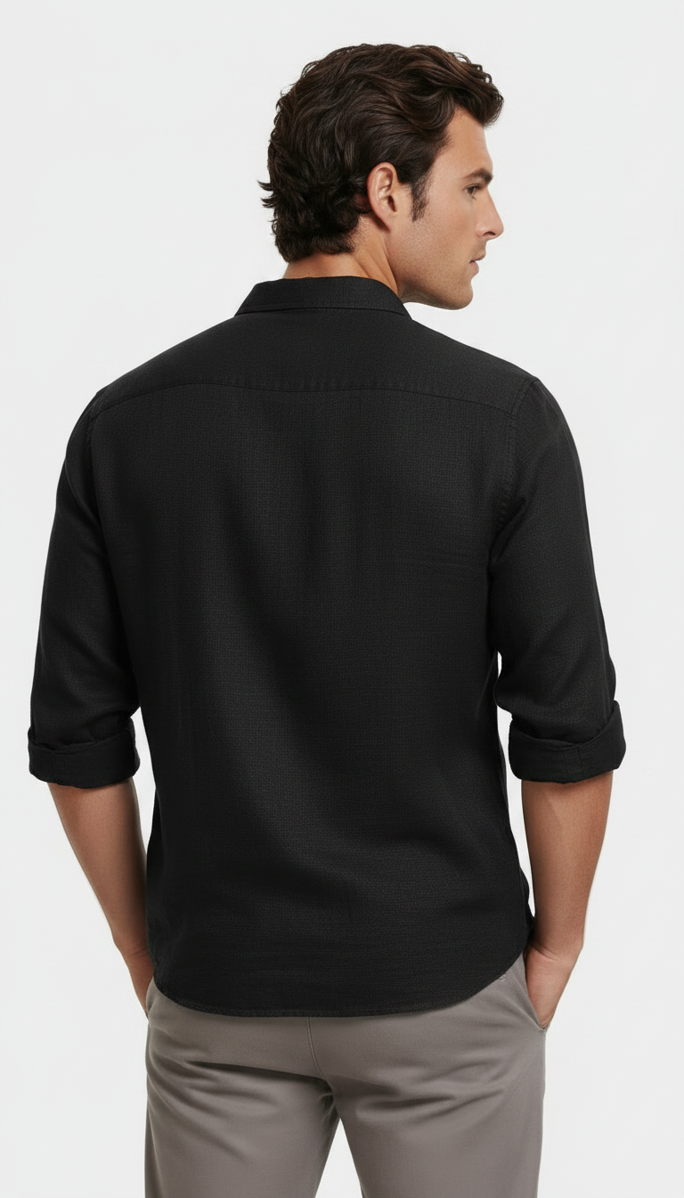 MAGLIA SALENTO IN LINO NERA
