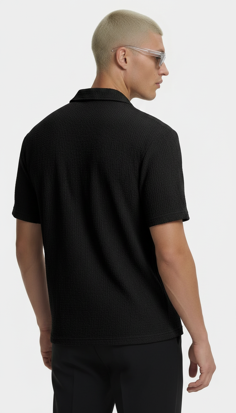 CAMICIA VENEZIA IN LINO NERA