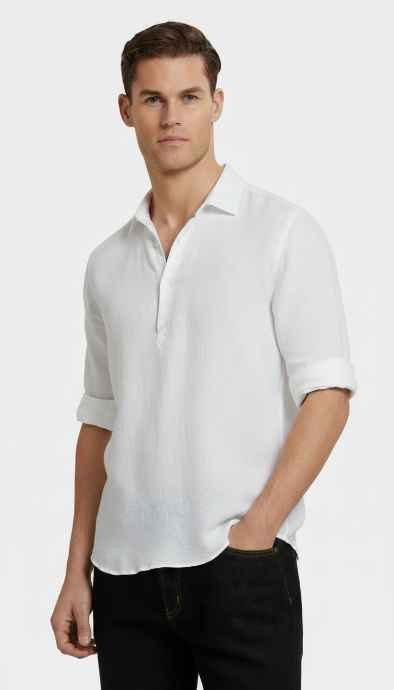 MAGLIA SALENTO IN LINO BIANCA
