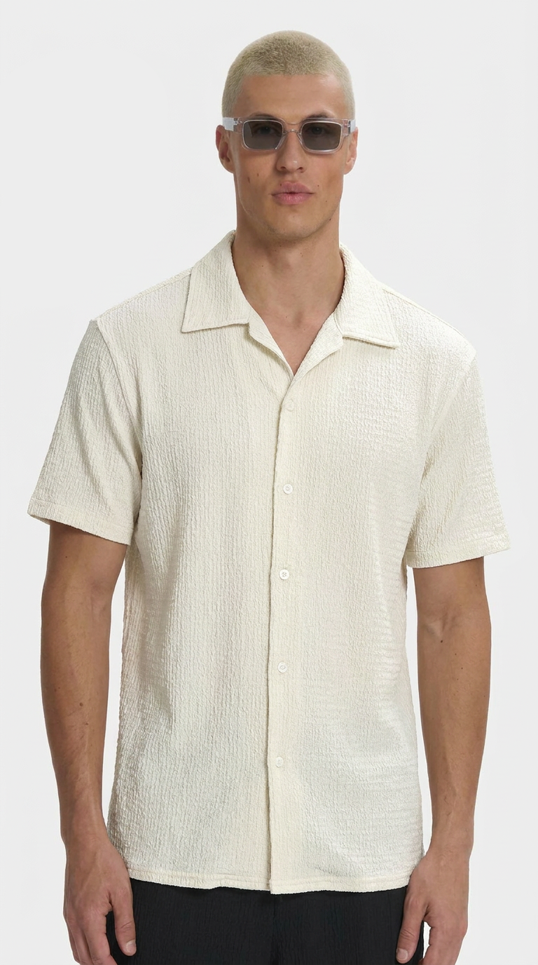 CAMICIA VENEZIA IN LINO PANNA