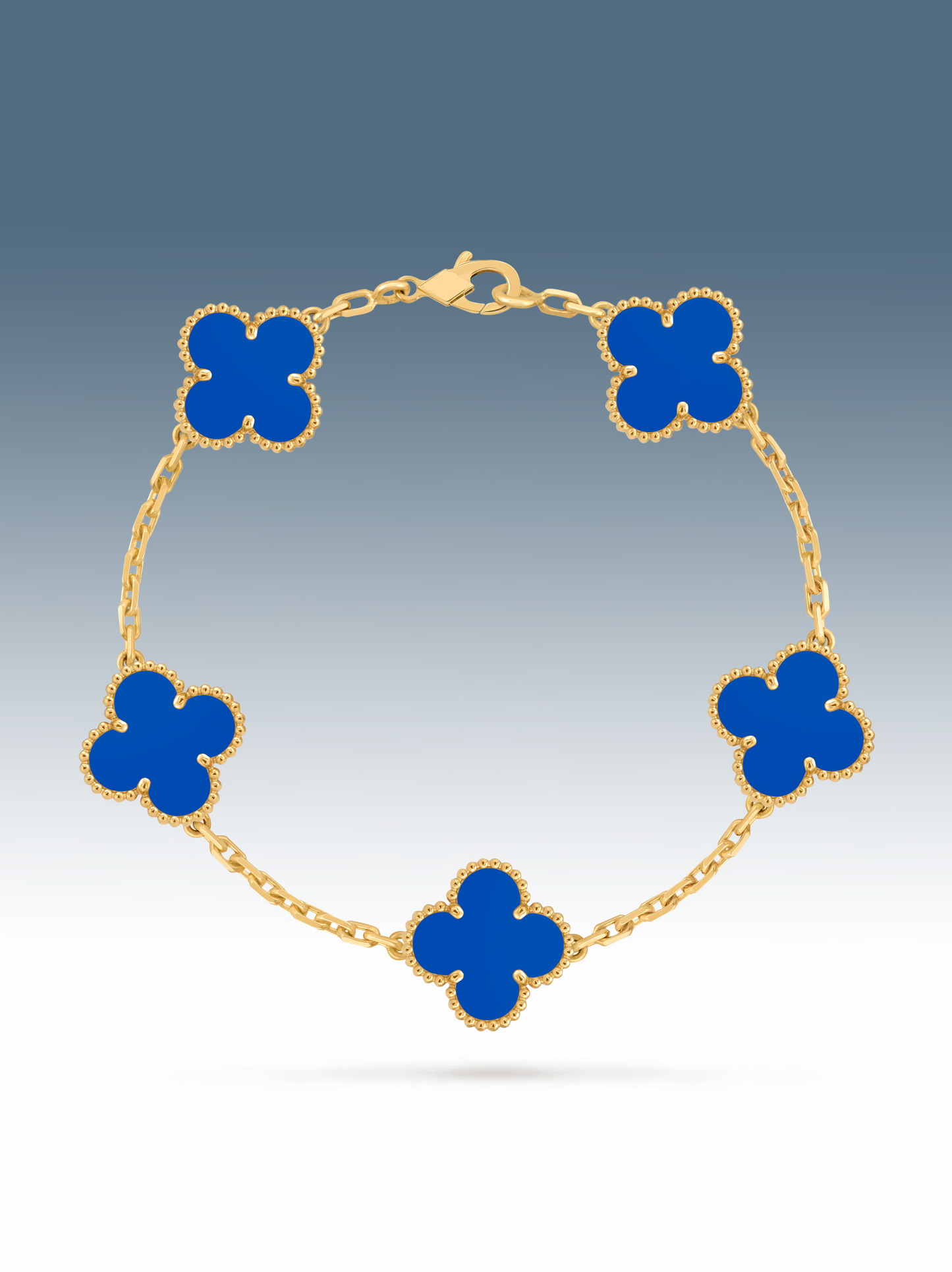 Bracciale Quadrifoglio blu cobalto