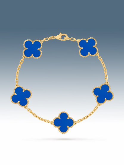 Bracciale Quadrifoglio blu cobalto