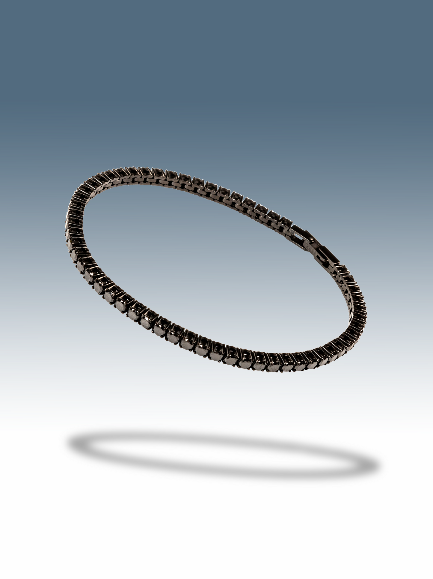 Bracciale tennis nero black 3 mm