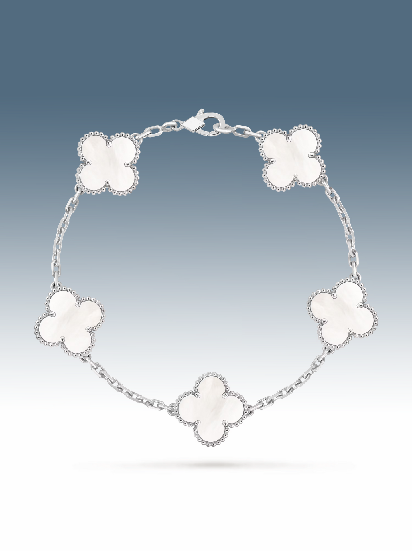 Bracciale Quadrifoglio bianco madreperla
