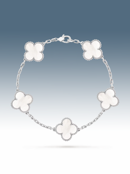 Bracciale Quadrifoglio bianco madreperla