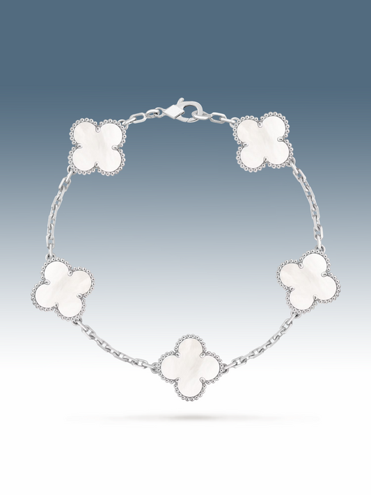 Bracciale Quadrifoglio bianco madreperla